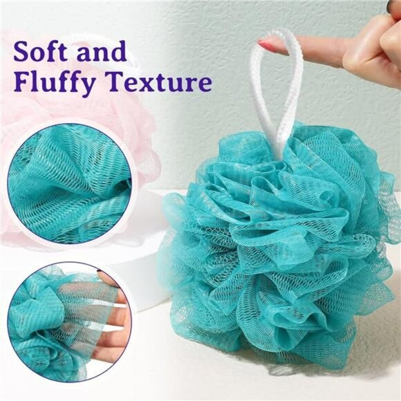 Bath Loofah Sponge Bulk 36 Pack Shower Pouf Mesh Exfoliating Body Scrubber main image 7